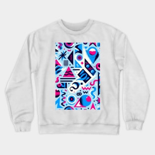 Abstract Colorful 90s Pattern Crewneck Sweatshirt